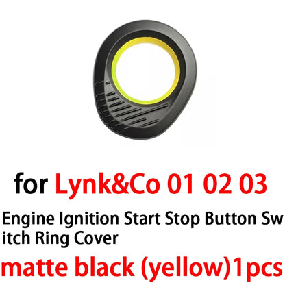 Couvercle d'anneau de commutateur de bouton d'arrêt de démarrage d'allumage de moteur pour Lynk & Co 01 02 03, accessoires d'intérieur 2021 2022 2023 2024 2025