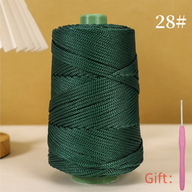Corde légère au crochet, 250g, 3mm, fil creux cool au crochet, chapeau de soleil d'été, tricot à la main, fils épais, sac, coussin de chapeau