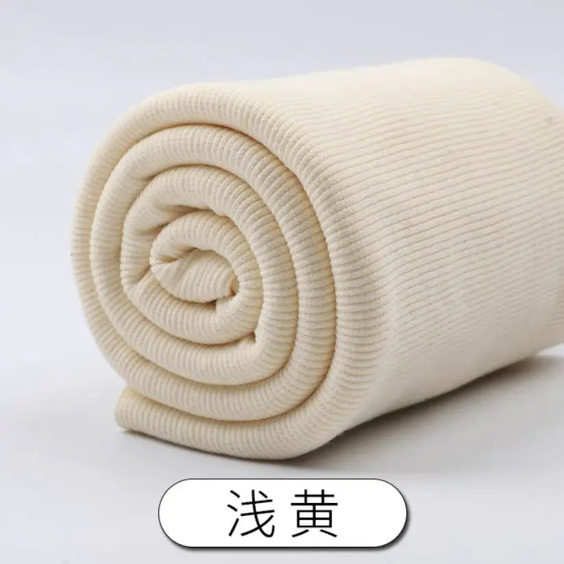 Tissu fileté élastique en coton, manches de sweat-shirt, col, ourlet, bord inférieur, tissu tricoté à revers élastique pour vêtements