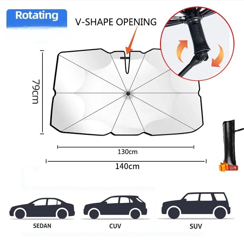 Pare-soleil de voiture, pare-brise avant de voiture, Protection pliable, isolation thermique pour siège de voiture, accessoires de voiture