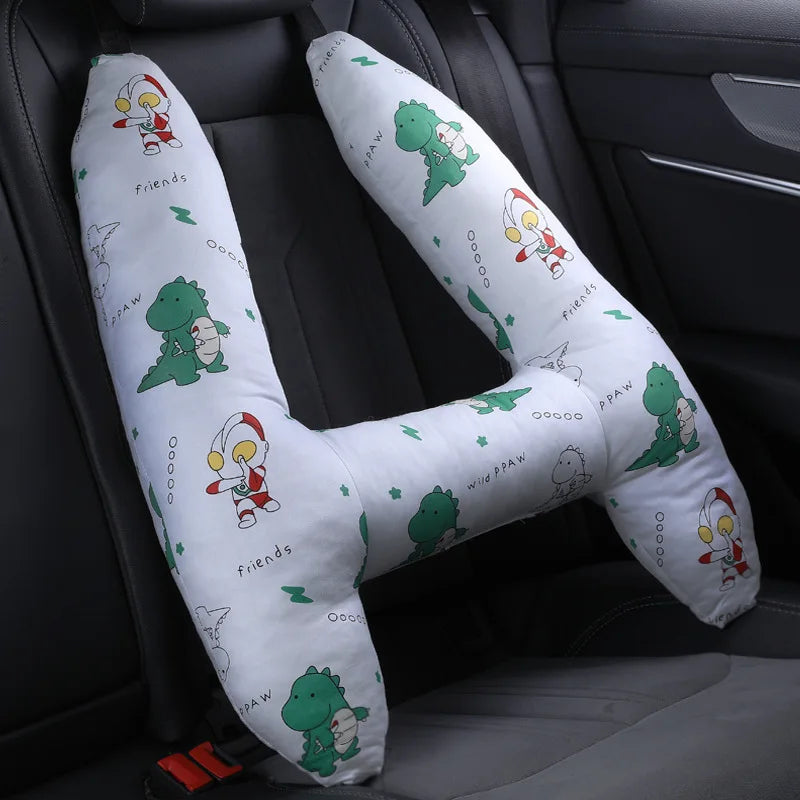 Cute Animal Pattern Kid Neck Head Support, U-Shape Children Travel Pillow Cushion for Car Seat, Safety Neck Pillow for Kids