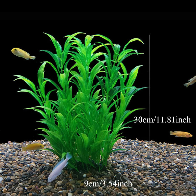 Plantes artificielles décoratives pour aquarium, herbe aquatique en plastique pour décorations d'aquarium, accessoires pour aquarium, plantas acuario