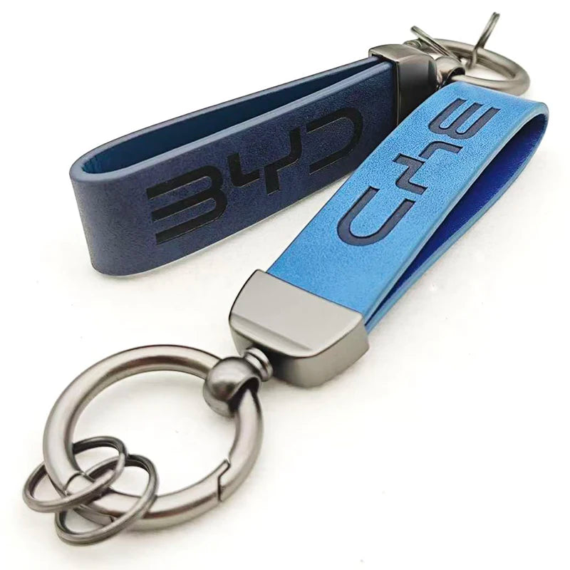 Porte-clés de voiture en cuir de luxe, Logo BYD, meilleur cadeau pour BYD ATTO SEAL DOLPHIN