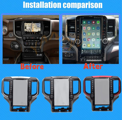 13.6 pouces Andro14 pour Dodge RAM 1500 2500 3500 2019-2022 GPS Navigation Bluetooth autoradio lecteur multimédia Carplay Auto