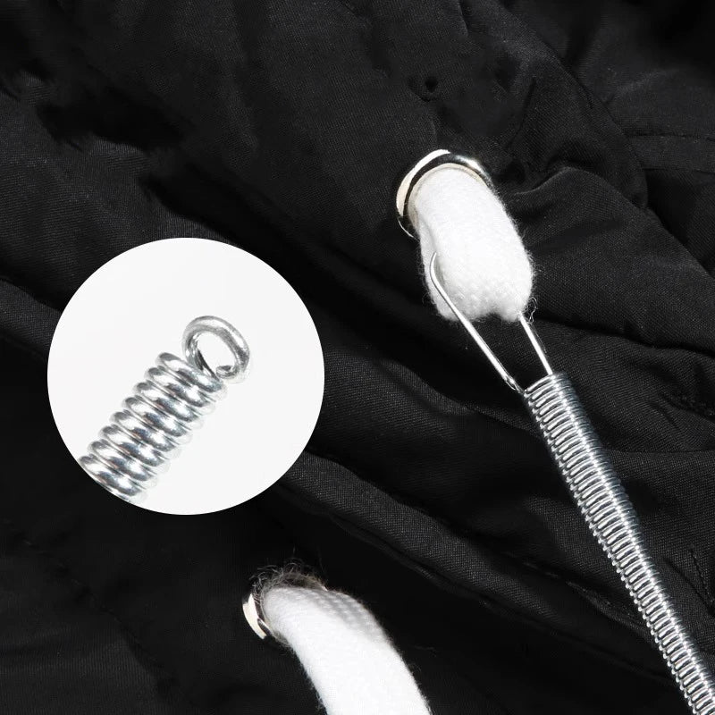 Enfile-cordon à ressort pliable, Clip pour pantalons, sweat à capuche, bande élastique, cordon en dentelle, fil à cordon Flexible, accessoires de couture, bricolage