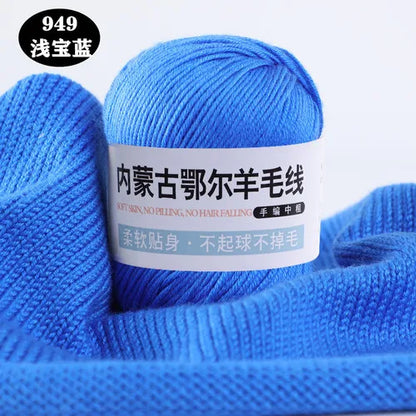Fil de laine pour enfants, crochet à la main pour chapeaux, écharpes, chandails, optique moyenne, doux pour la peau, doux, 6 rôles, 100 g/ensemble