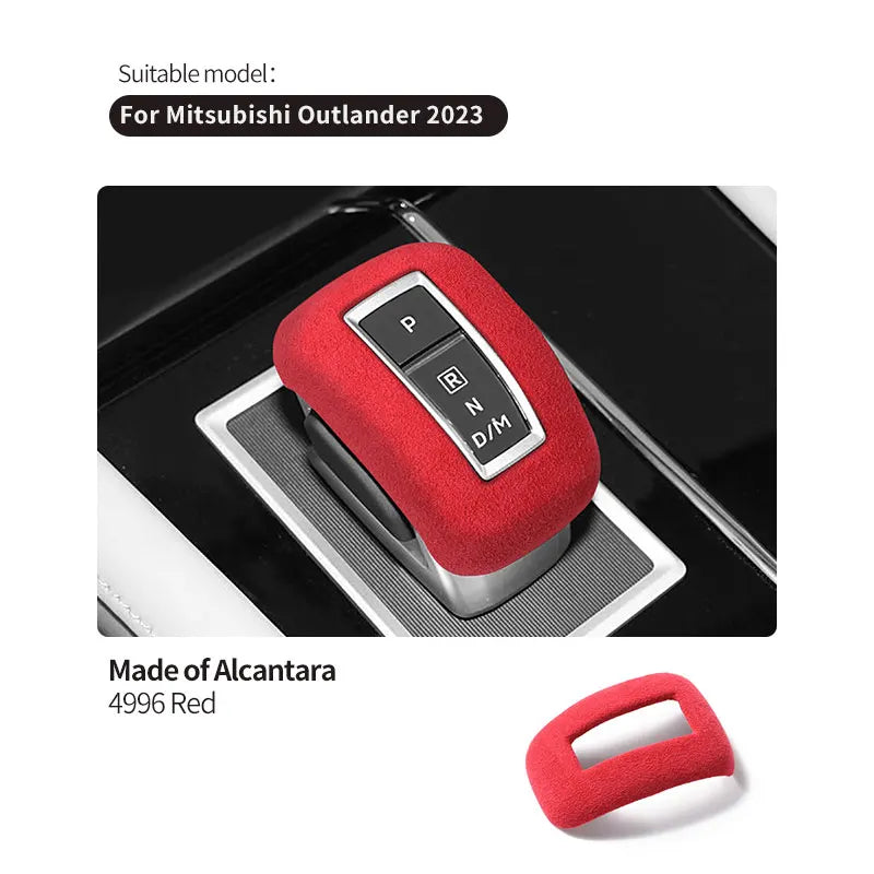 Autocollant de couverture de coffre de changement de vitesse de voiture, en Alcantara, anti-rayures, accessoires de réglage intérieur, pour Mitsubishi Outlander 2023
