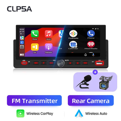Junsun 6.86 ''1 Din autoradio Bluetooth sans fil pour Apple Carplay Android Auto FM MP5 lecteur Radio universel IPS écran tactile
