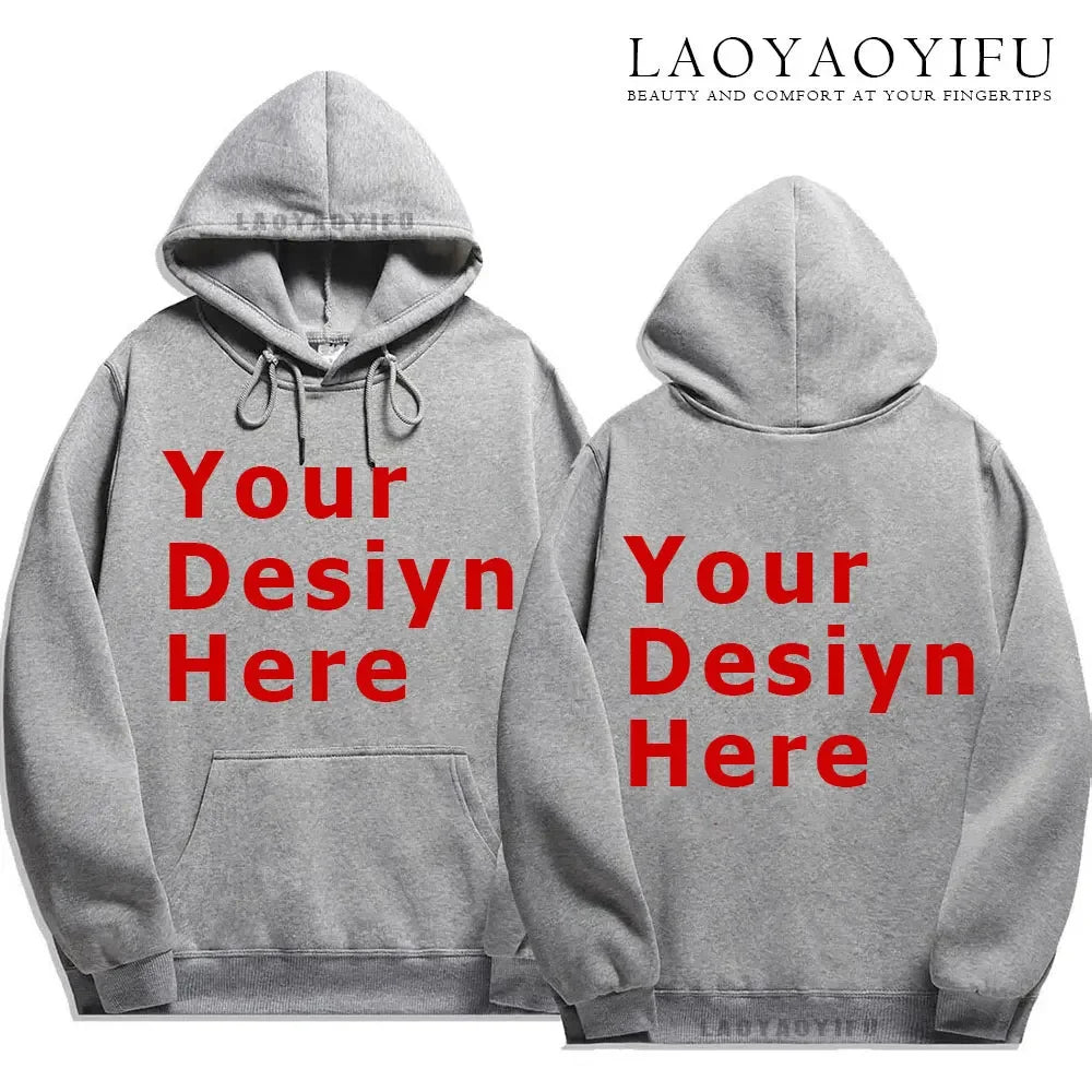 Chemises de ville ajoutez votre propre conception de texte personnalisé personnalisé avant et arrière sweat à capuche fête d'anniversaire personnalisation vêtements