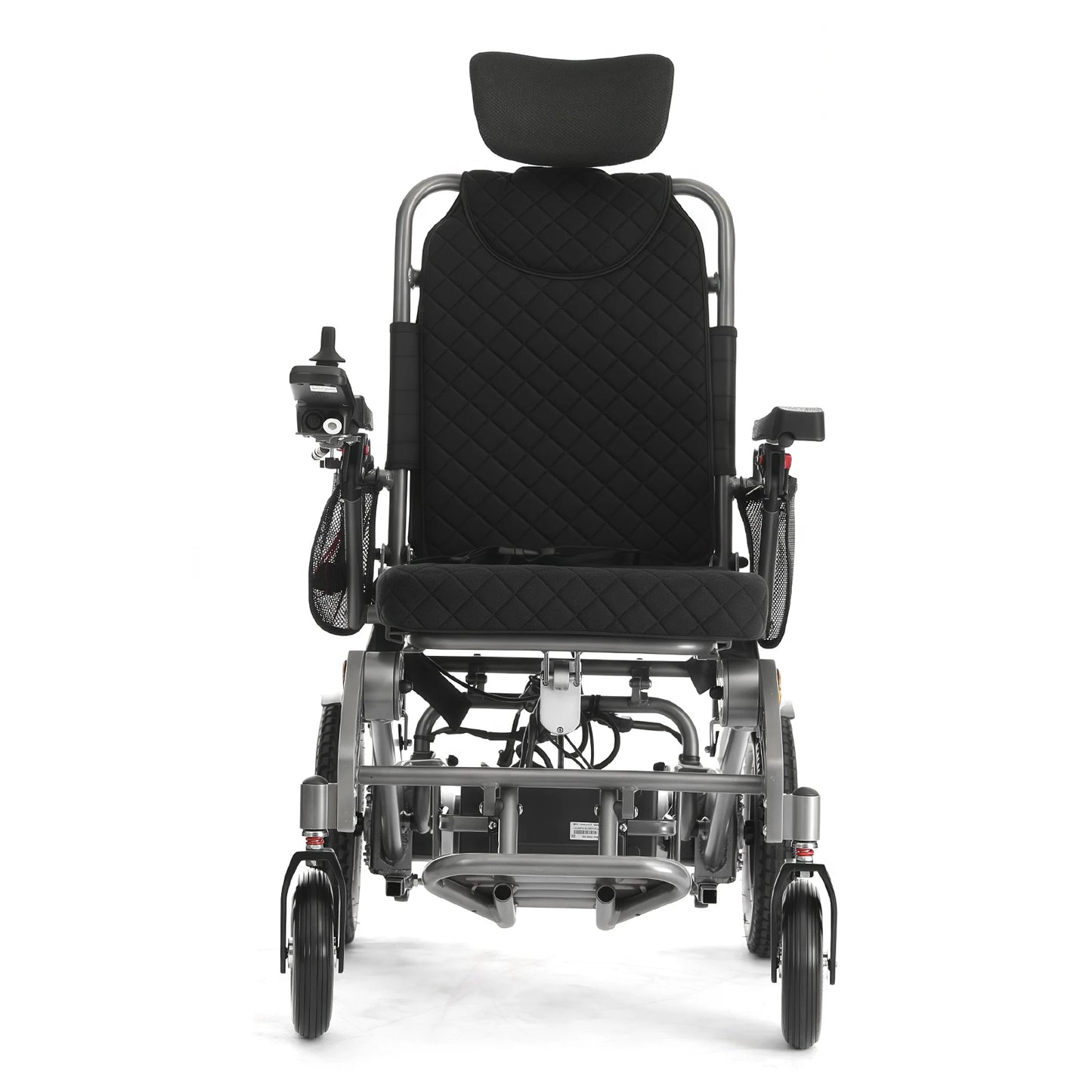 Fauteuil roulant électrique pliable à commande à distance automatique 2026, en alliage d'aluminium portable, pour personnes handicapées, inclinable