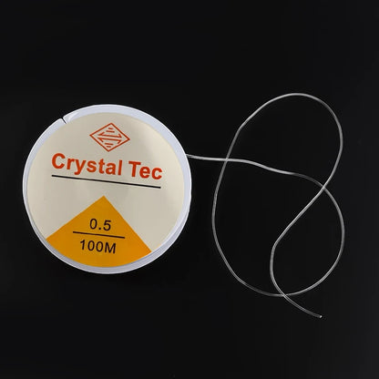 Cordon de Bracelet élastique Transparent, 2 pièces, pour la fabrication de bijoux et de colliers, pour fil à coudre