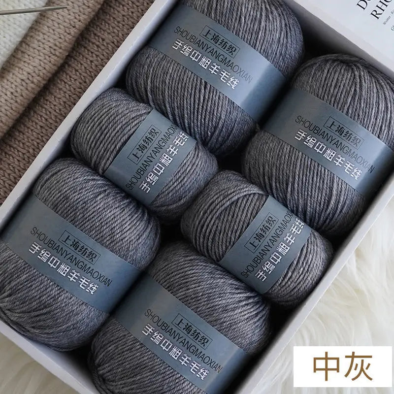 Fil de cachemire d'épaisseur moyenne, 500 g/ensemble, 4 plis, pour tricot au Crochet à la main, pull et pantalon, laine chaude, fil de laine 100%, doux pour la peau