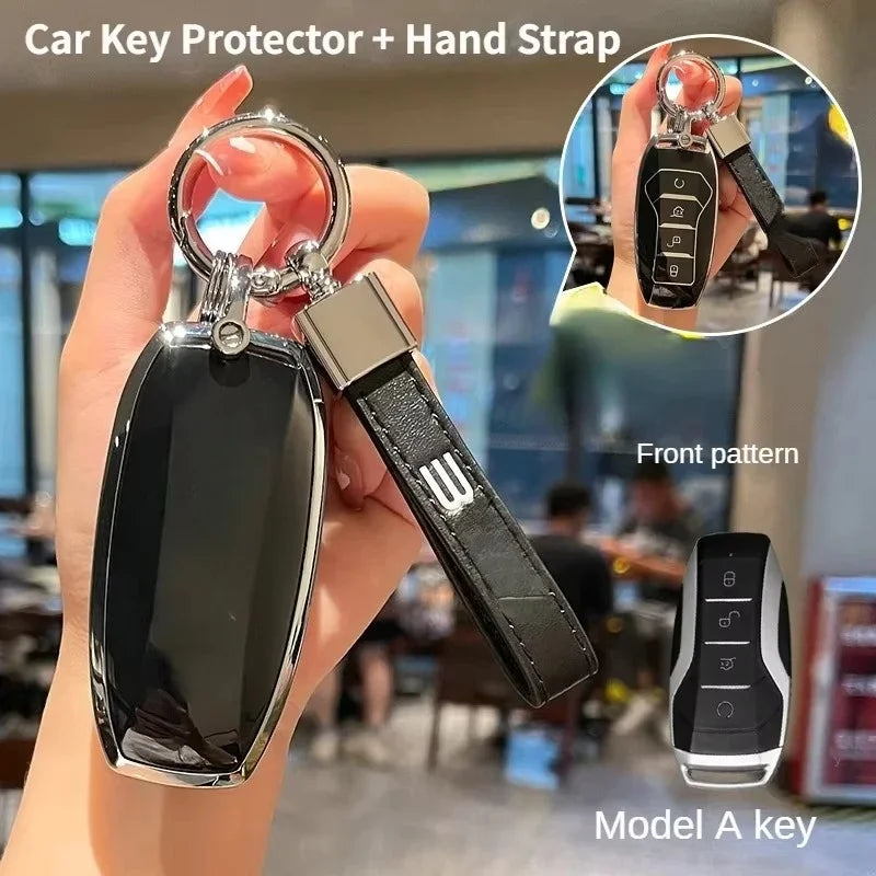 Pour BYD TPU clé de voiture mouette/dauphin/Qin/han/Tang/Song/SEAL U DM-i/ATTO03 décoration de clé de voiture housse de protection complète
