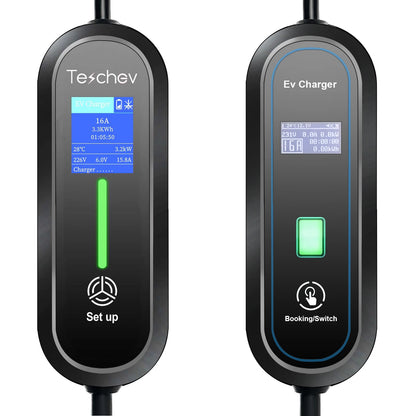 Teschev 3.5KW 16A EV chargeur Portable Type2 EVSE boîte de charge chargeur de voiture électrique J1772 Type1 chargeur de véhicule électrique
