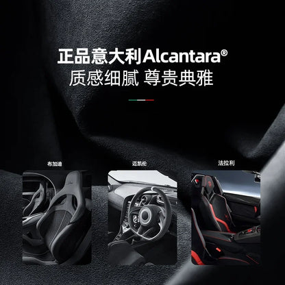 Alcantara Water Cup Pad pour XPeng G9, Central Control Storage Door Slot Pad, Antidérapant, Feuille décorative