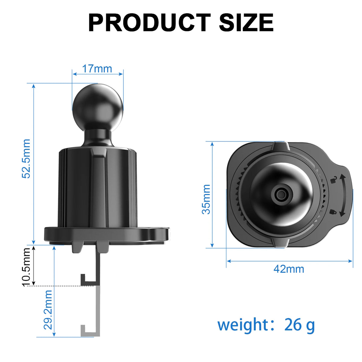 Support de téléphone portable magnétique universel multifonctionnel pour grille d'aération de voiture, peut être tourné à 360 degrés, 6 aimants puissants intégrés