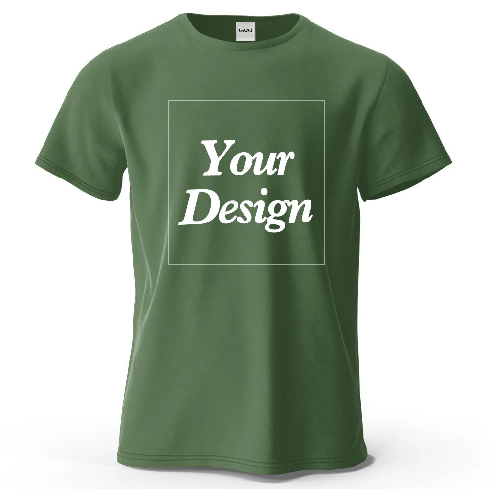 T-shirt personnalisé t-shirt personnalisé t-shirt personnalisé bricolage imprimer votre photo marque Logo texte hommes femmes 100% coton cadeau Premium