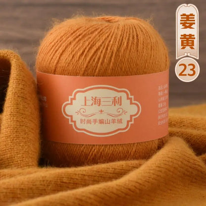 Fil de cachemire mongol chaud 100 g/ensemble, 3 plis, pour pull, gants, Crochet, écharpe à tricoter, fil de laine, doux pour la peau, uni, 100%