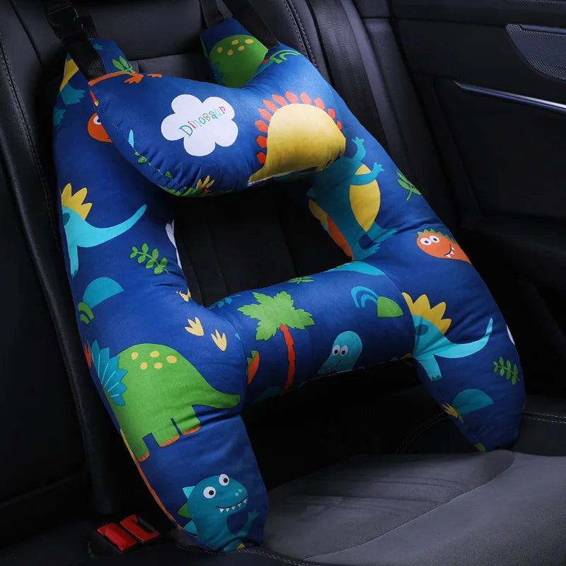 Cute Animal Pattern Kid Neck Head Support, U-Shape Children Travel Pillow Cushion for Car Seat, Safety Neck Pillow for Kids