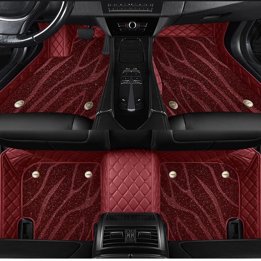 Tapis de sol de voiture personnalisé Double couche 5D, pour Mitsubishi Pajero Sport, accessoires de voiture, doublures de sol