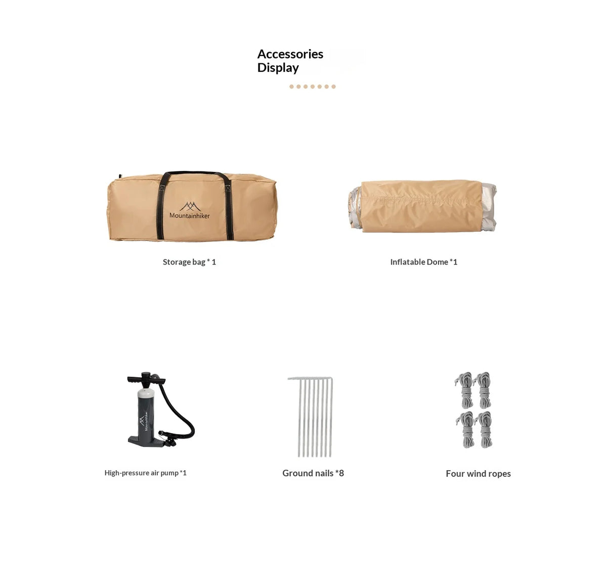 Tente dôme gonflable portable imperméable pour le camping en plein air Mountainhiker, grande capacité pour plusieurs personnes, auvent de parc, auvent de pique-nique