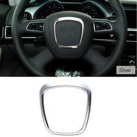 Autocollants de couverture de logo central de volant de voiture, garniture pour Audi A4 B6 B7 B8 A6 C6 A5 Q7 Q5 A3 8P S3 8, accessoires d'intérieur