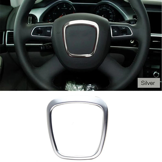Autocollants de couverture de logo central de volant de voiture, garniture pour Audi A4 B6 B7 B8 A6 C6 A5 Q7 Q5 A3 8P S3 8, accessoires d'intérieur