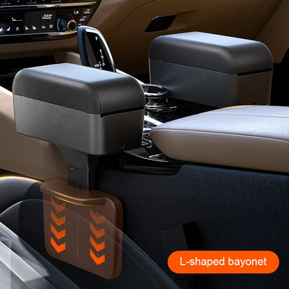 SEAMETAL – boîte d'accoudoir de voiture, organisateur de repose-coude à hauteur réglable, boîte de rangement universelle pour repose-bras intérieur, organisateur d'espace de siège