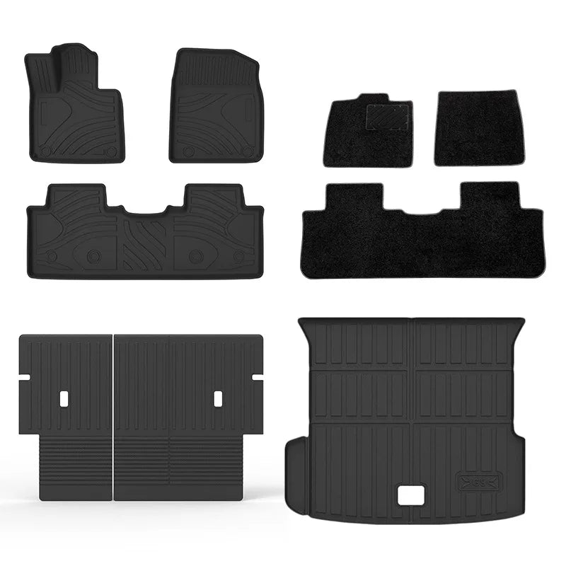 Tapis de sol de voiture pour Xpeng G9, tapis de coffre, doublure de chargement, protecteur, imperméable, coussinets de pied non alds, 2022-2024, kit de tapis de coffre