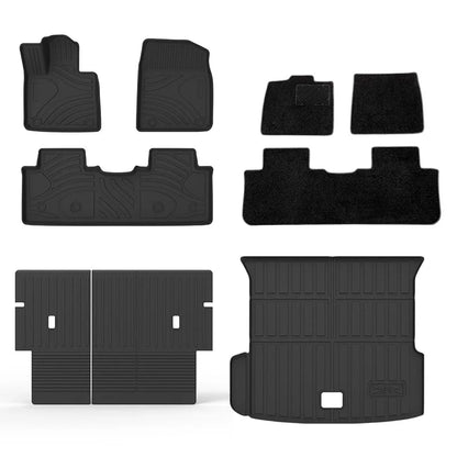 Tapis de sol de voiture pour Xpeng G9, tapis de coffre, doublure de chargement, protecteur, imperméable, coussinets de pied non alds, 2022-2024, kit de tapis de coffre