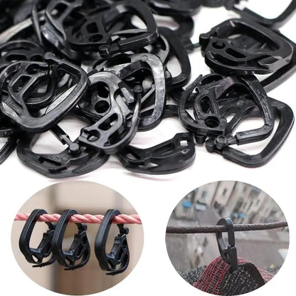 Clips de fixation en plastique pour toile d'ombrage, crochets de suspension, pinces à boucle pour filet pare-soleil, filet anti-oiseaux, serre de jardin