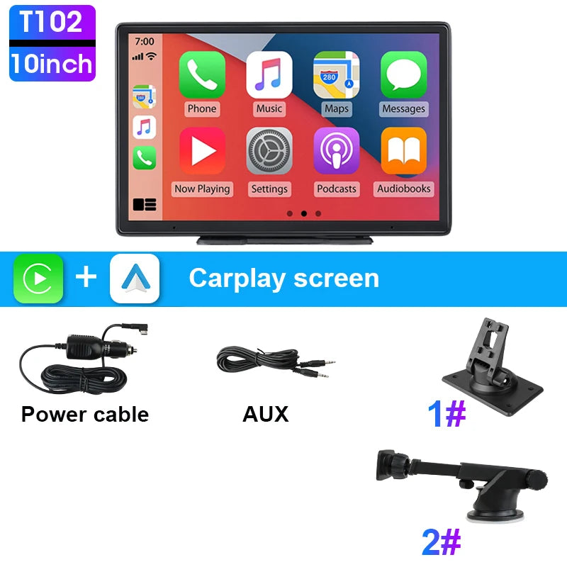 JMCQ 7/10 pouces Carplay voiture écran intelligent lecteur vidéo multimédia sans fil Carplay Android Auto autoradio pour Apple Android stéréo