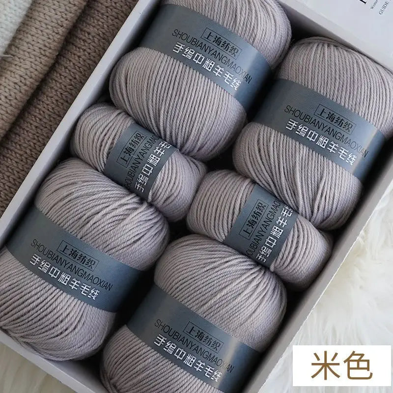 Fil de cachemire d'épaisseur moyenne, 500 g/ensemble, 4 plis, pour tricot au Crochet à la main, pull et pantalon, laine chaude, fil de laine 100%, doux pour la peau