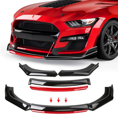 Kit universel de carrosserie de lèvre de pare-chocs avant de voiture + séparateur de becquet de jupe latérale de 2M + tiges de support de 20CM pour Honda pour Nissan protection de carrosserie de voiture
