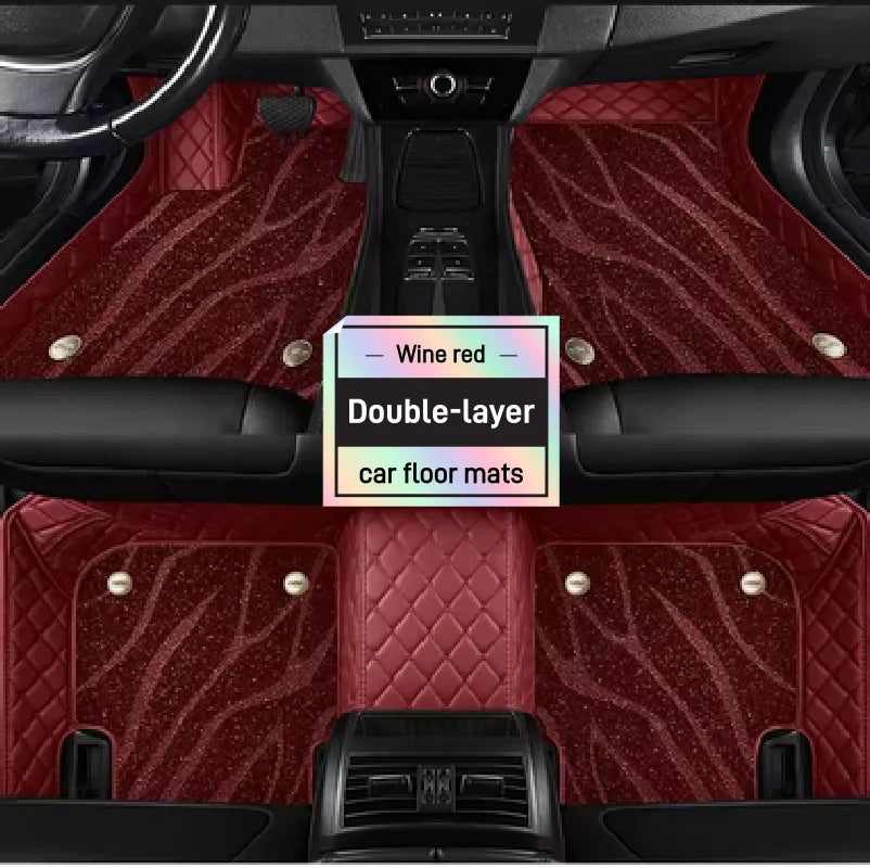 Tapis de sol de voiture Double couche personnalisé, pour Porsche Taycan 2019 – 2025 ans, accessoires de tapis automobile, pièces intérieures
