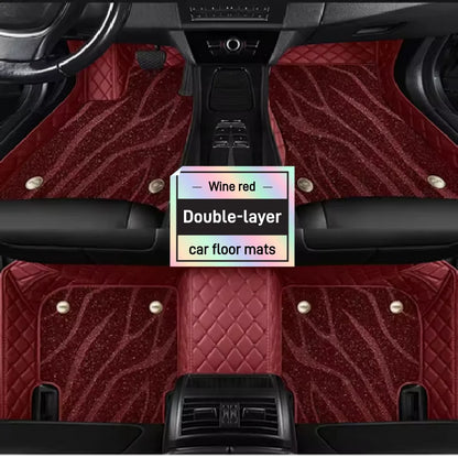 Tapis de sol de voiture Double couche personnalisé, pour Porsche Taycan 2019 – 2025 ans, accessoires de tapis automobile, pièces intérieures