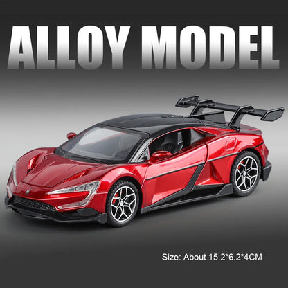 Modèle de voiture de sport en alliage SU7 Ultra BYD Yangwang U9, jouet moulé sous pression, roue arrière, traction avec son et lumière, véhicule de collection, loisirs, 1:32