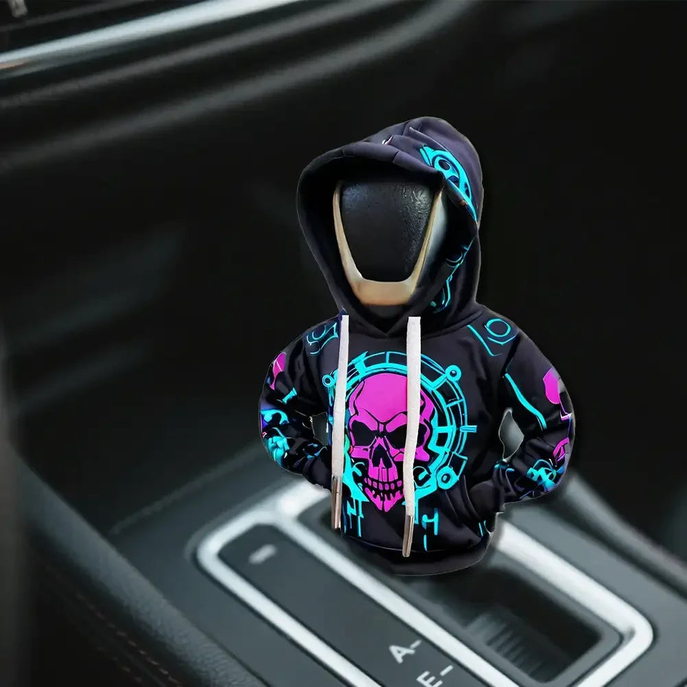 Couvercle universel de levier de changement de vitesse de voiture, couverture de sweat-shirt pour pommeau de levier de vitesse automobile, accessoires d'intérieur à capuche