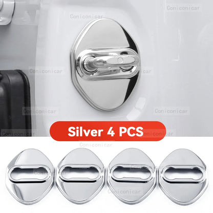 Pour ZEEKR 7X EV 2025 2026 accessoires serrure de porte de voiture protéger couvercle emblèmes boîtier en acier inoxydable décoration Protection