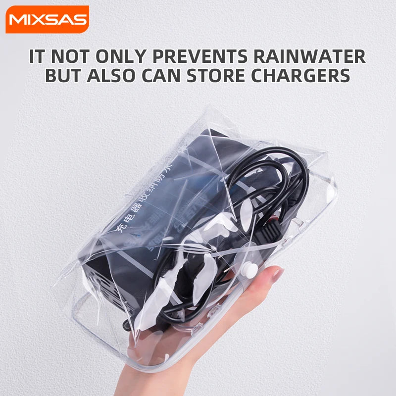 MIXSAS – sac étanche pour chargeur de voiture électrique en PVC, sac polyvalent pour chargeur EV, housse de protection contre la pluie, prise extérieure, boîte de protection anti-poussière