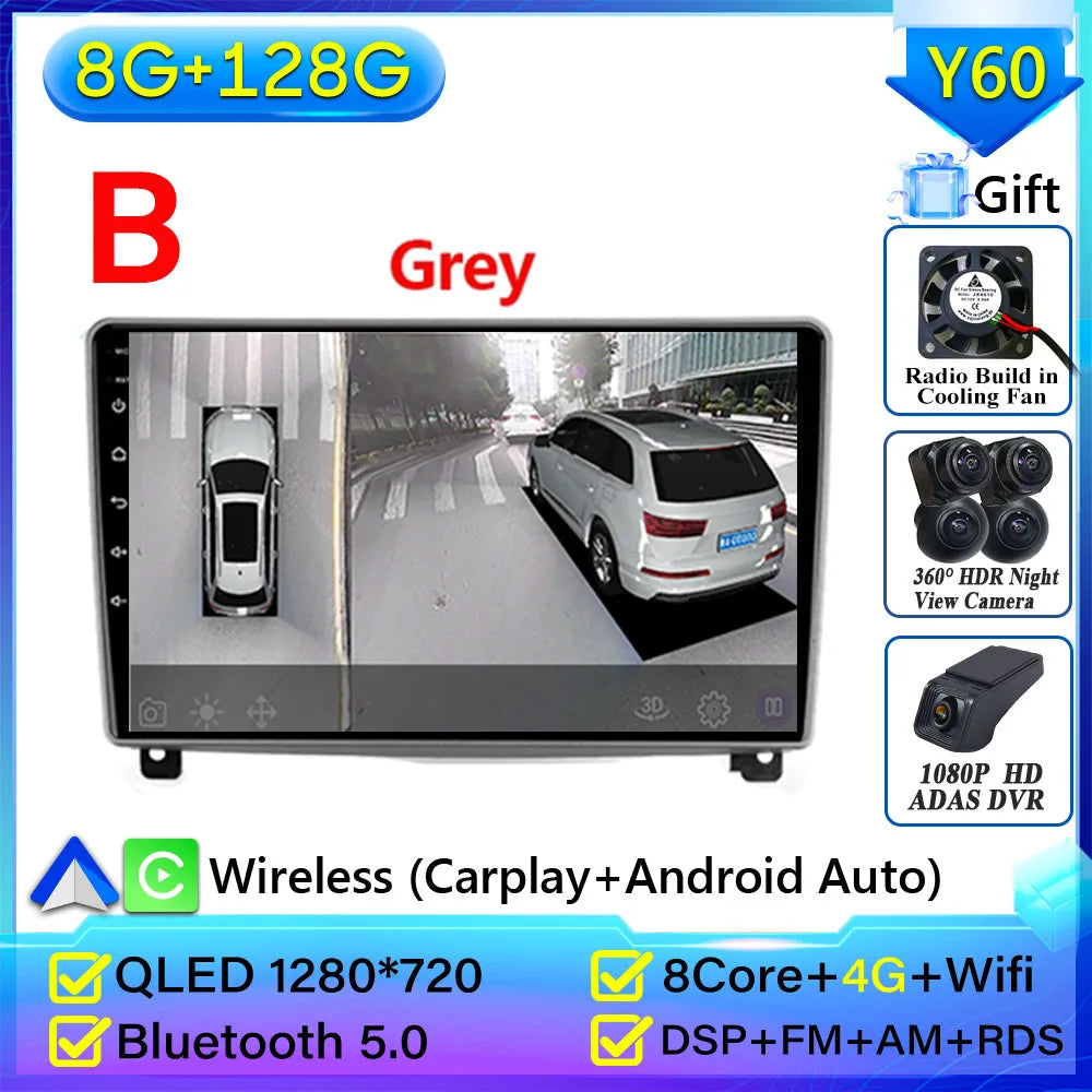 Autoradio Carplay pour Peugeot 407 2004-2011 Android 15 Navigation GPS Android Auto stéréo Android 15 vidéo 2K BT 4G No 2din DVD