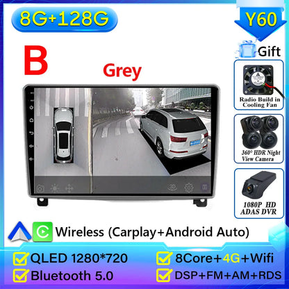 Autoradio Carplay pour Peugeot 407 2004-2011 Android 15 Navigation GPS Android Auto stéréo Android 15 vidéo 2K BT 4G No 2din DVD