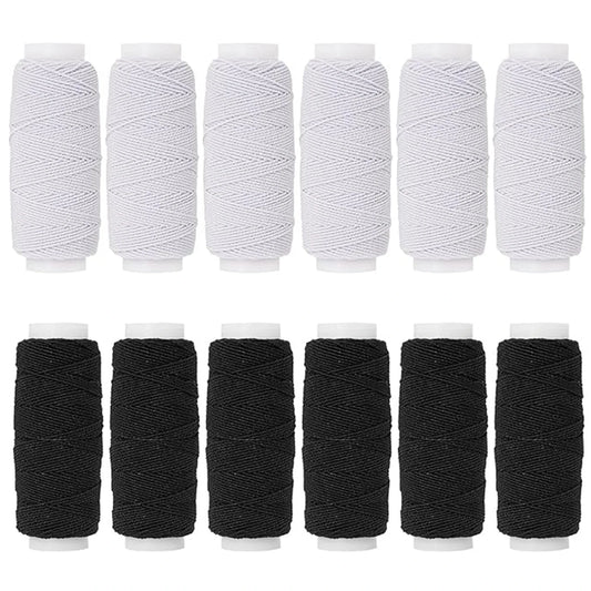 Cordon artisanal élastique de sertissage de 0.75mm, 20m de chaque bobine, fil élastique de sertissage pour la couture, cordon artisanal de tricot matelassé, perles de bricolage
