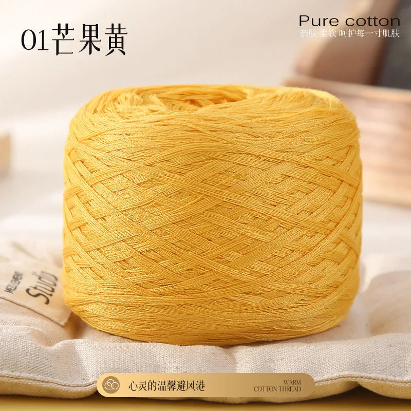 Fil de coton de bambou 100g pour tricoter le fil de coton, ligne Croche, tissu en soie de styliste, frais en été, fil pour bébé tricoté