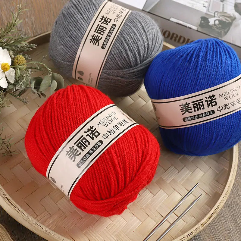 Fil de laine mi-épais pour chaussettes, tricot à la main, pull, pantalon, foulards, vêtements en cachemire mérinos, fil de Crochet doux pour bébé, 500 g/ensemble