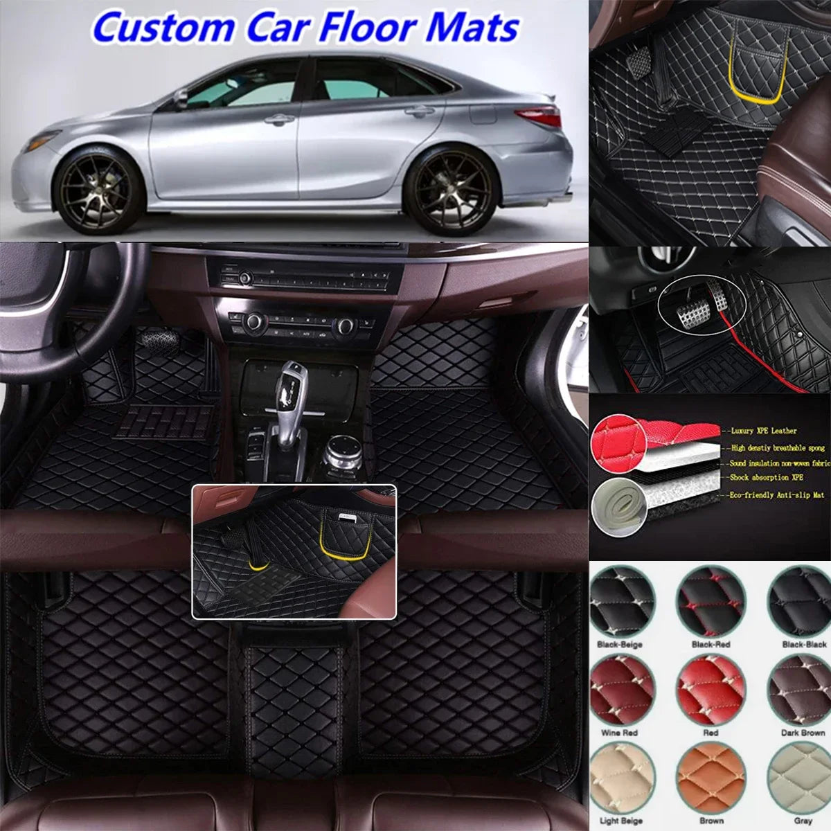 Pour Lynk & Co Z10 Z20 900 tapis de sol de voiture personnalisés tapis Auto en cuir PU imperméable pied Coche accessoire revêtement de sol