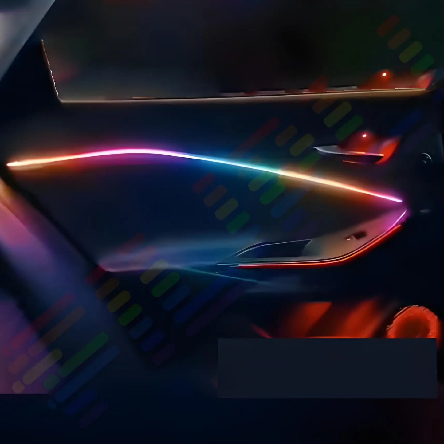 Pour Hyundai Sonata 10 intérieur 2022-2023 LED 64 couleurs lampe de lumière ambiante bande lumineuse acrylique APP contrôlé éclairage d'ambiance