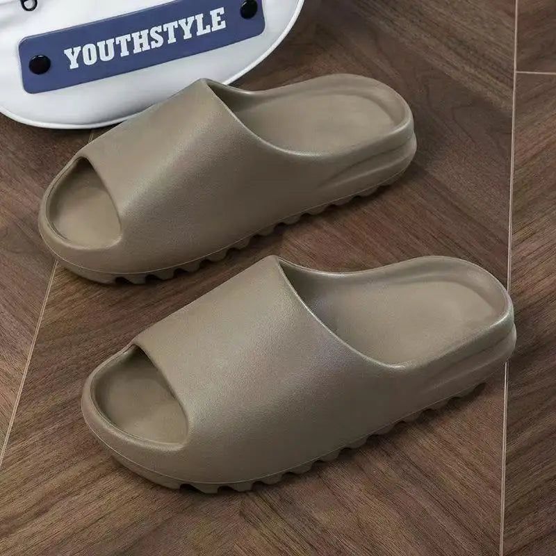 Pantoufles en noix de coco, sandales à semelles épaisses, mode d'été, pantoufles de plage à fond souple pour hommes et femmes, diapositives EVA