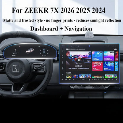 Verre trempé mat LCD GPS Navigation pour ZEEKR 7X 2026 2025 2024 Media écran tactile Film de protection accessoires de voiture