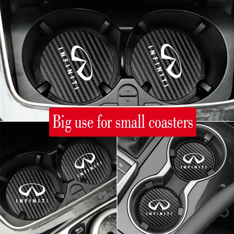 Porte-gobelet de voiture, dessous de verre, tapis de rangement de tasse, accessoires pour Infiniti Q50 G37 FX30 FX35 Q60 QX50 M37 ESQ JX35 QX70 Q30 FX50